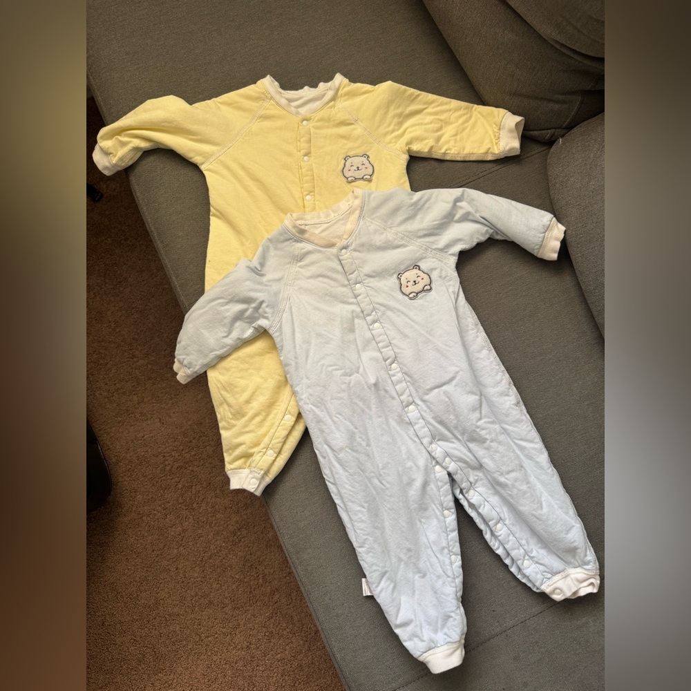Baby Long-Sleeve Romper Sleepwear – Set of 2 90/52 around 2T